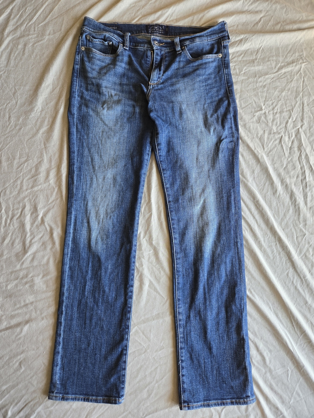 Lucky Brand Women's Straight Leg Jeans in Medium Blue Wash